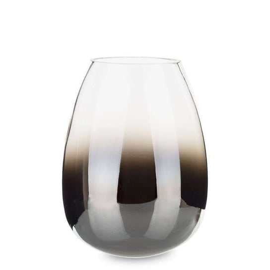 Szklany wazon przypalone szkło czarne ombre H:17,5 Art-Pol