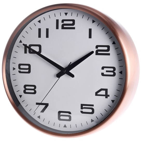 Szklany zegar ścienny SEGNALE, brązowy, 38 cm Segnale