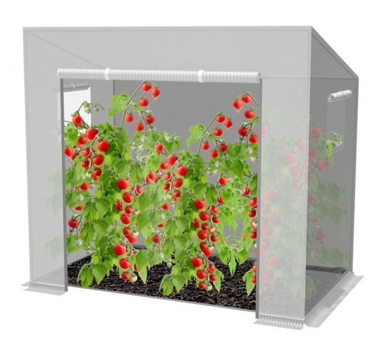 Szklarnia ogrodowa warzywniak tunel foliowy na pomidory biała 200 x 77 x 168/146 cm Inna marka