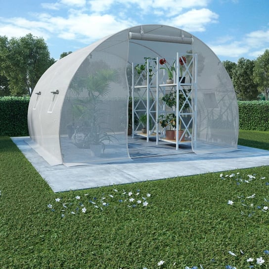 Szklarnia ogrodowa ze stalową konstrukcją VIDAXL, zielona, 200x300x300 cm vidaXL