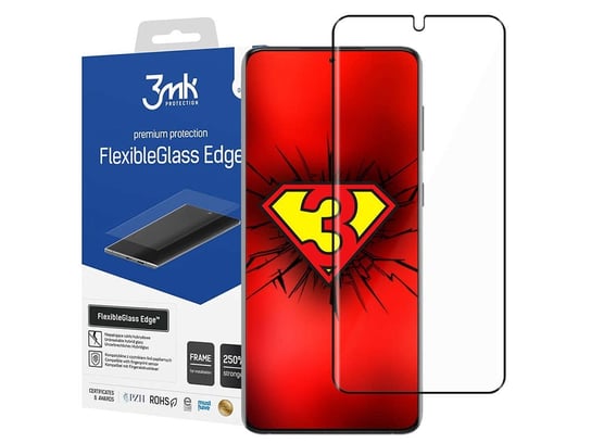 Szkło 3mk FlexibleGlass Edge do Samsung Galaxy S21 Ultra Black 4kom.pl