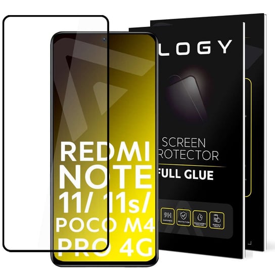 Szkło 9H Alogy Full Glue do etui case friendly do Xiaomi Redmi Note 11 / 11s/ Poco M4 Pro 4G Czarne 4kom.pl
