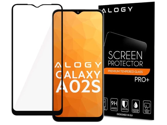 Szkło Alogy Full Glue case friendly do Samsung Galaxy A02s/ A03s 164mm Czarne 4kom.pl
