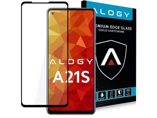 Szkło Alogy Full Glue case friendly do Samsung Galaxy A21S czarne Alogy