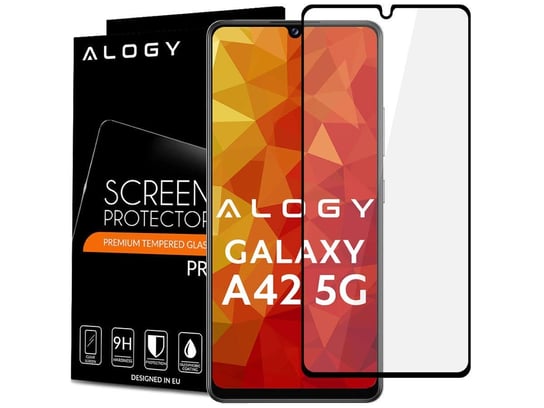 Szkło Alogy Full Glue case friendly do Samsung Galaxy A42 5G Czarne 4kom.pl