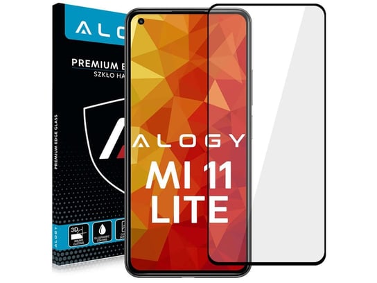 Szkło Alogy Full Glue case friendly do Xiaomi Mi 11 Lite Czarne 4kom.pl