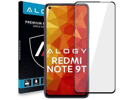 Szkło Alogy Full Glue case friendly do Xiaomi Redmi Note 9T Czarne 4kom.pl