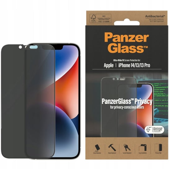 Szkło Do Iphone 14, Panzerglass Ultra Wide Privacy PanzerGlass