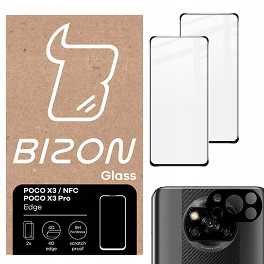 Szkło Do Xiaomi Poco X3/ Nfc/ Pro, 2Szt + Aparat Bizon
