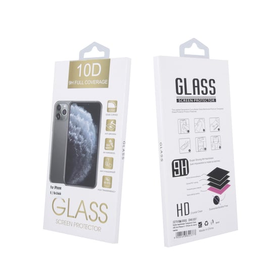 Szkło hartowane 10D do iPhone 6 / 6s czarna ramka OEM