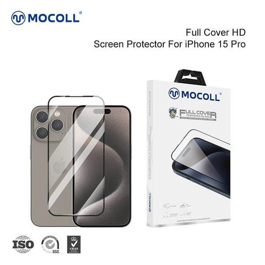 Szkło hartowane 2,5D transparentne z ramką Mocoll do Apple iPhone 15Pro Mocoll