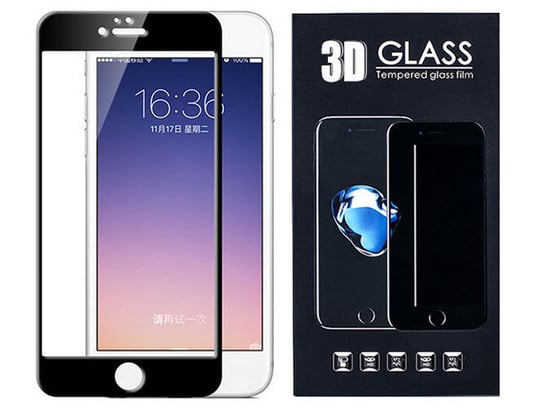 Szkło Hartowane 3D 9H Czarne Pełn Do Iphone 7 Plus VegaCom