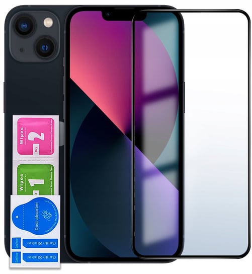 Szkło HARTOWANE 5D do iPhone 13|13 Pro|14 NA CAŁY EKRAN 9H Krainagsm