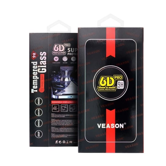 Szkło Hartowane 6D Pro Veason Glass - do Iphone 13 czarny OEM