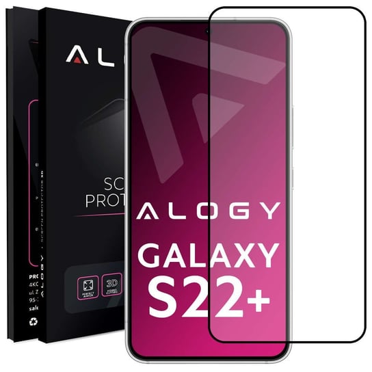Szkło hartowane 9H Alogy Full Glue do etui case friendly do Samsung Galaxy S22 Plus Czarne 4kom.pl
