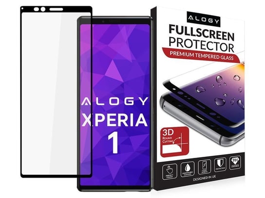 Szkło hartowane Alogy case friendly do Sony Xperia 1 Czarne Alogy