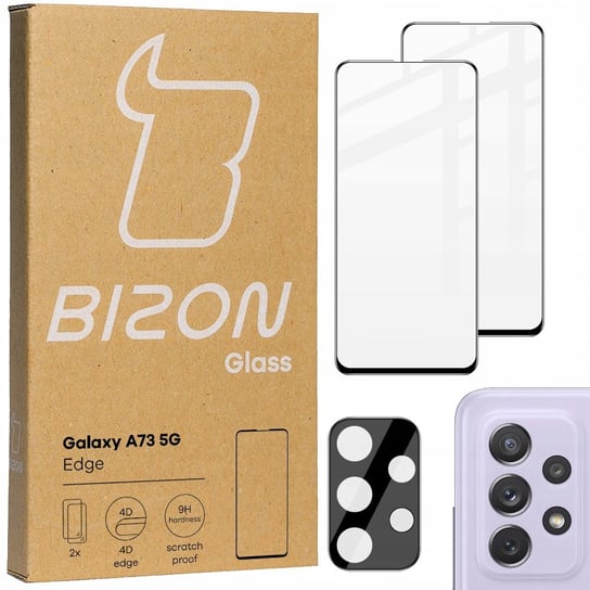 Szkło Hartowane Bizon Do Galaxy A73 + Na Aparat Bizon