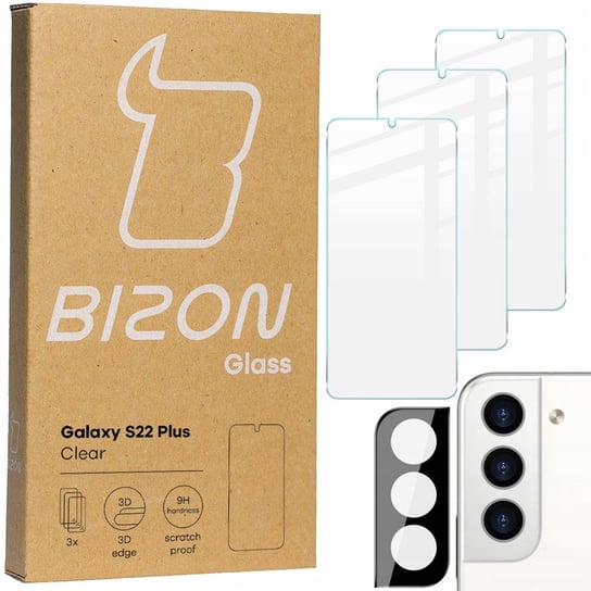 Szkło Hartowane Bizon Do Galaxy S22 Plus+Na Aparat Bizon