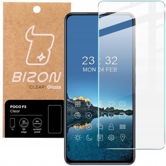 Szkło Hartowane Bizon Do Xiaomi Poco F3, Szybka Bizon