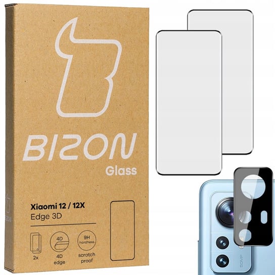 Szkło Hartowane Bizon Edge 3D Do Xiaomi 12/ 12X Bizon