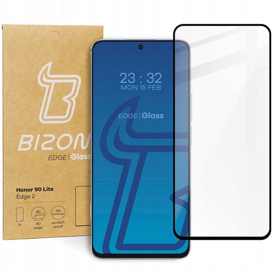 Szkło hartowane Bizon Glass Edge 2 do Honor 90 Lite, czarne Bizon