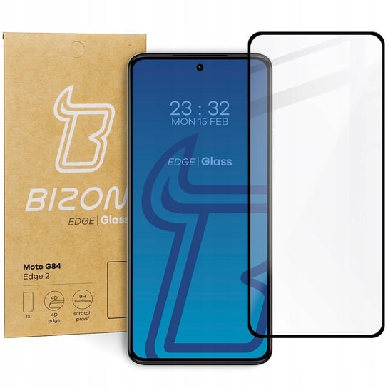 Szkło Hartowane Bizon Glass Edge 2 Do Motorola Moto G84, Czarne Bizon