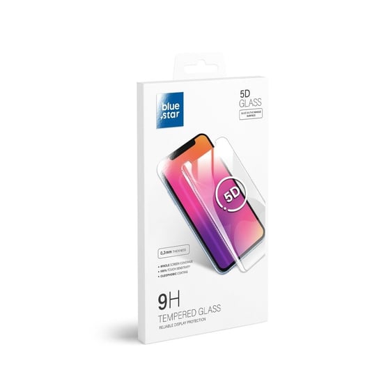 Szkło hartowane Blue Star 5D - do Samsung A72 5G/LTE (full glue/case friendly) - czarny BlueStar