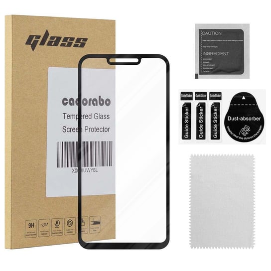 Szkło Hartowane Do Huawei P SMART PLUS 2019 w PRZEZROCZYSTY Z CZARNYM Folia pancerna Ochronny Tempered Glass Cadorabo Cadorabo