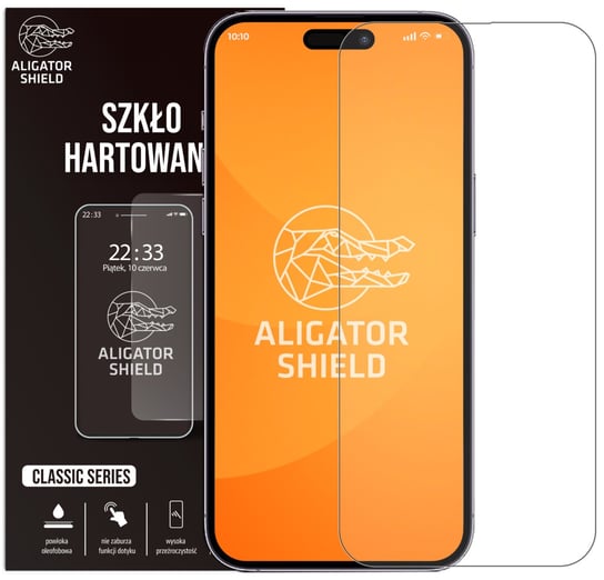 SZKŁO HARTOWANE DO IPHONE 14 PRO MAX SZYBKA OCHRONNA NA EKRAN 9H AligatorShield