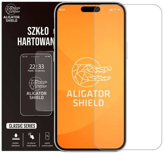 SZKŁO HARTOWANE DO IPHONE 15 PLUS SZYBKA OCHRONNA NA EKRAN 9H AligatorShield