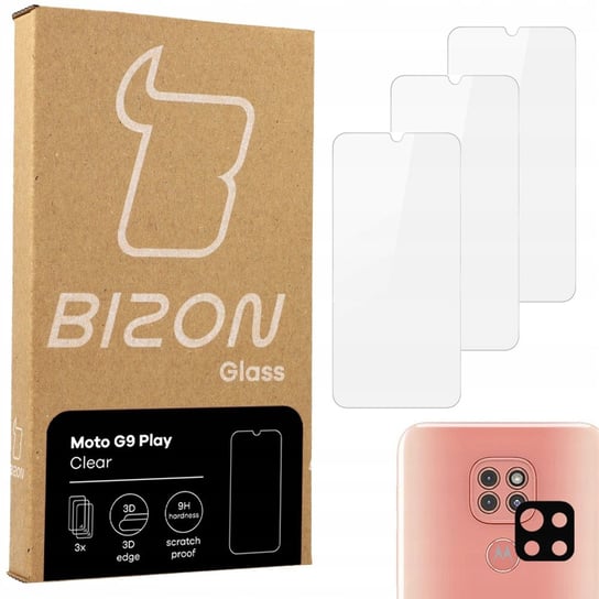 Szkło Hartowane Do Moto G9 Play, Bizon Glass Clear Bizon
