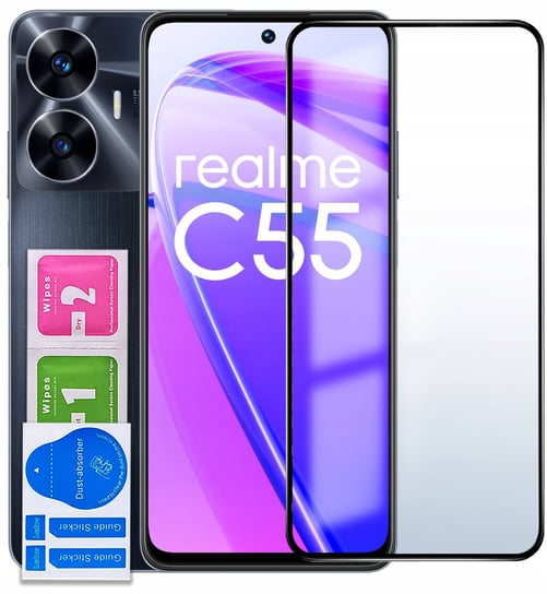 SZKŁO HARTOWANE do Realme C55 PEŁNE NA CAŁY EKRAN 5D SZYBKA Krainagsm