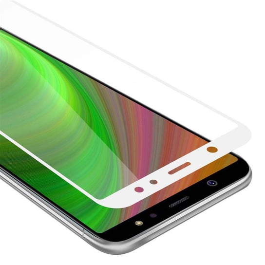 Szkło Hartowane Do Samsung Galaxy A6 2018 w PRZEZROCZYSTY Z BIAŁYM Folia pancerna Ochronny Tempered Glass Cadorabo Cadorabo