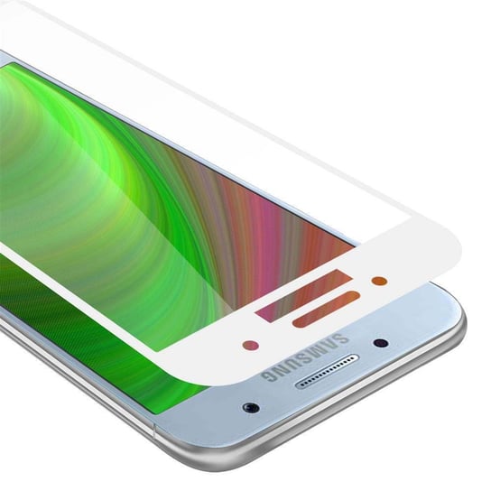 Szkło Hartowane Do Samsung Galaxy A7 2017 w PRZEZROCZYSTY Z BIAŁYM Folia pancerna Ochronny Tempered Glass Cadorabo Cadorabo