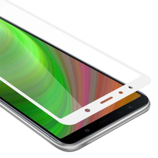 Szkło Hartowane Do Samsung Galaxy A7 2018 w PRZEZROCZYSTY Z BIAŁYM Folia pancerna Ochronny Tempered Glass Cadorabo Cadorabo