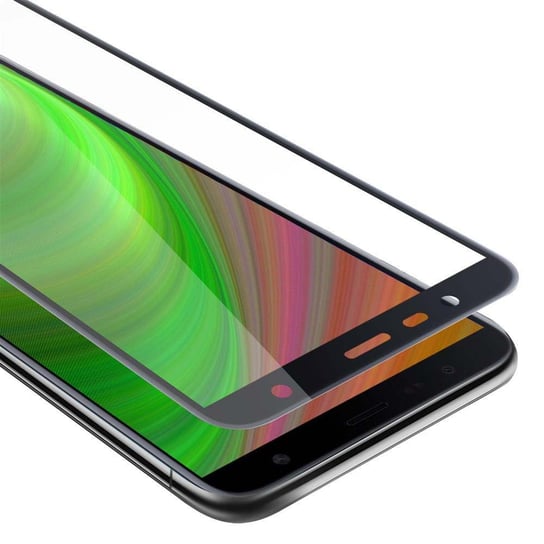Szkło Hartowane Do Samsung Galaxy J4 PLUS w PRZEZROCZYSTY Z CZARNYM Folia pancerna Ochronny Tempered Glass Cadorabo Cadorabo