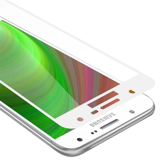 Szkło Hartowane Do Samsung Galaxy J7 2015 w PRZEZROCZYSTY Z BIAŁYM Folia pancerna Ochronny Tempered Glass Cadorabo Cadorabo