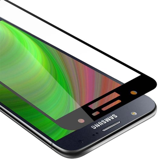 Szkło Hartowane Do Samsung Galaxy J7 2015 w PRZEZROCZYSTY Z CZARNYM Folia pancerna Ochronny Tempered Glass Cadorabo Cadorabo