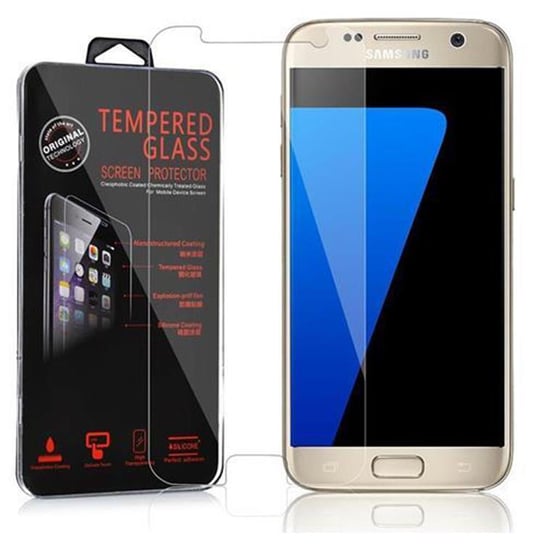 Szkło Hartowane Do Samsung Galaxy S7 w KRYSTALICZNIE PRZEZROCZYSTE Folia pancerna Ochronny Tempered Glass Cadorabo Cadorabo