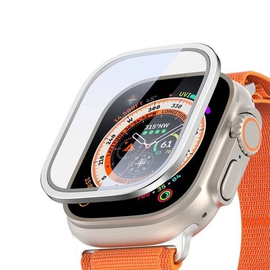 Szkło hartowane Dux Ducis Flas z ramką aluminiową do Apple Watch Ultra 49mm - srebrne Dux Ducis