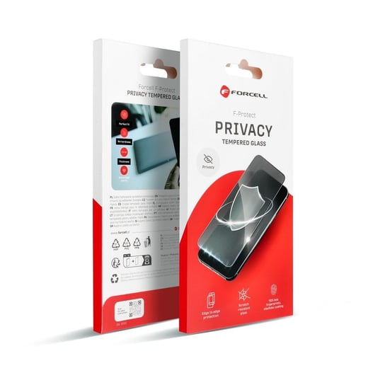 Szkło Hartowane Forcell Privacy Glass - do Iphone 13 Pro Max / 14 Plus czarny Forcell