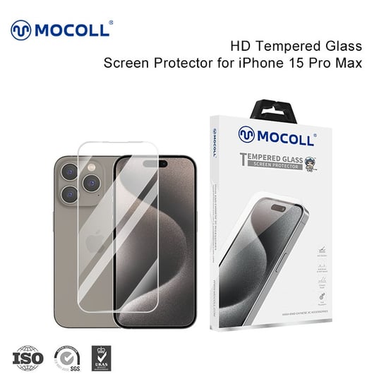 Szkło hartowane Mocoll 2,5D HD Clear transparentne do Apple iPhone 15ProMax Mocoll