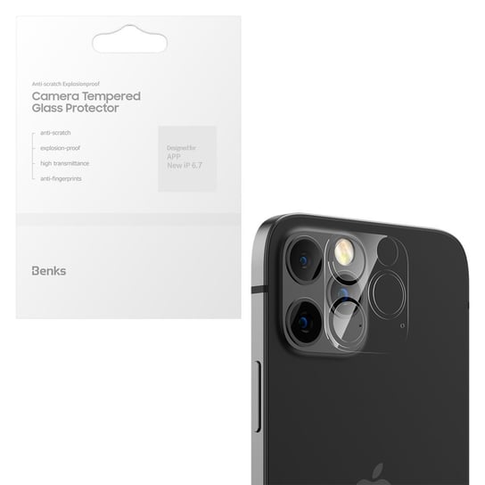 Szkło hartowane na aparat Benks KR Camera do Apple iPhone 12 Pro Max Benks