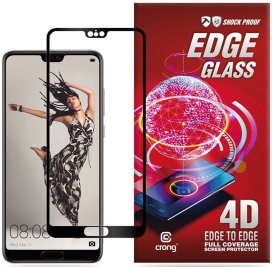 Szkło hartowane na Huawei P20 CRONG Edge Glass 4D Full Glue Crong
