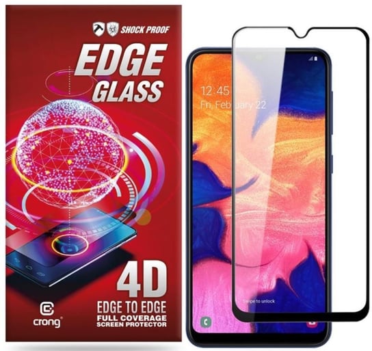 Szkło hartowane na Samsung Galaxy A10 CRONG Edge Glass 4D Full Glue Crong