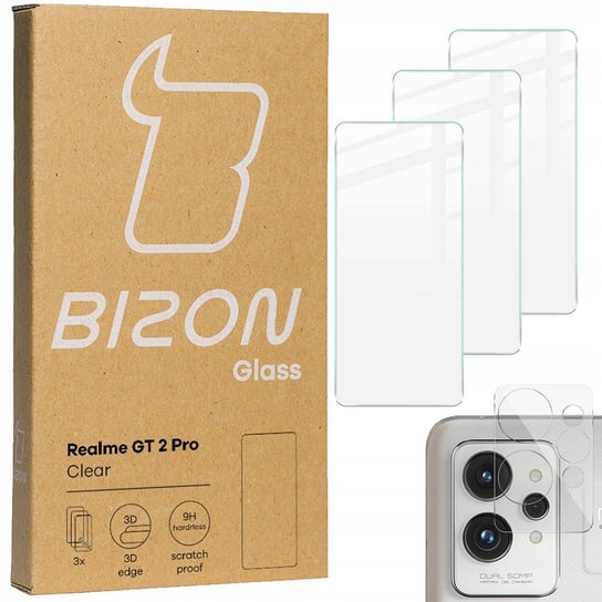 Szkło Hartowane +Obiektyw Bizon Do Realme Gt2 Pro Bizon