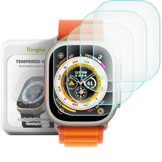 Szkło Hartowane Ringke Id Fc Glass 4-Pack Apple Watch Ultra (49 Mm) Clear Ringke