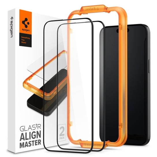 Szkło Hartowane Spigen Alm Glass Fc 2-Pack Iphone 15 Black Spigen