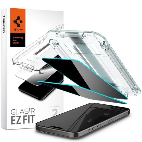 Szkło Hartowane Spigen Glas.Tr ”Ez Fit” 2-Pack Iphone 15 Pro Privacy Spigen