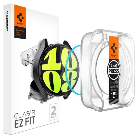 SZKŁO HARTOWANE SPIGEN GLAS.TR ”EZ-FIT” 2-PACK SZKŁO HARTOWANE +RAMKA MONTAŻU DO GALAXY WATCH 7 (40 MM) CLEAR Spigen